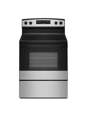 Amana *AER6303MMS  30 in. 4 Burner Element Freestanding Electric Range in Stainless Steel