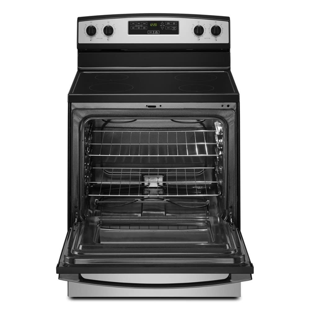 Amana *AER6303MMS  30 in. 4 Burner Element Freestanding Electric Range in Stainless Steel