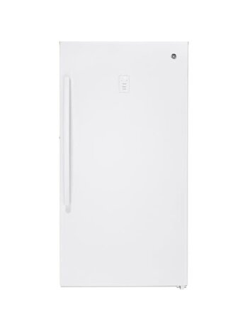 GE *FUF17DLRWW Garage Ready 17.3 cu. ft. Frost Free Defrost Upright Freezer in White