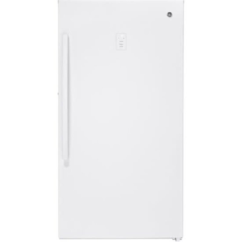 GE *FUF17DLRWW Garage Ready 17.3 cu. ft. Frost Free Defrost Upright Freezer in White