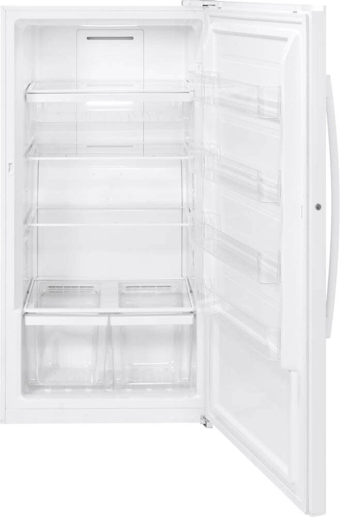 GE *FUF17DLRWW Garage Ready 17.3 cu. ft. Frost Free Defrost Upright Freezer in White