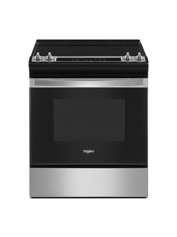 Whirlpool *WEE515S0LS  4.8 cu. ft. 4 Burner Element Single Oven Electric Slide In Range in Stainless Steel