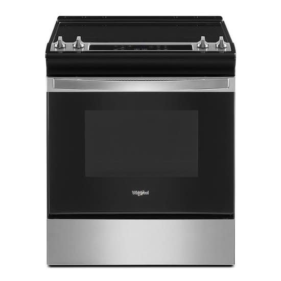 Whirlpool *WEE515S0LS  4.8 cu. ft. 4 Burner Element Single Oven Electric Slide In Range in Stainless Steel