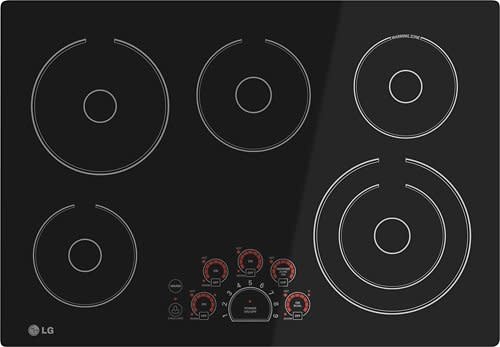 LG *LCE3010SB  30 in. Radiant Smooth Surface Electric Cooktop in Black with 5 Burner Elements and SmoothTouch Controls