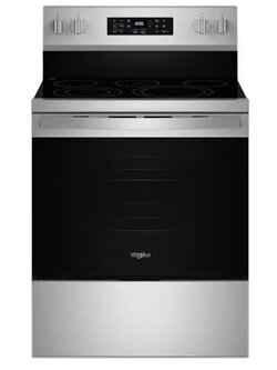 Whirlpool *WFES5030RZ  30 in. 5 Element Freestanding Electric Range in Fingerprint Resistant Stainless Steel with Air Cooking Technology