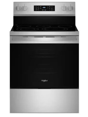 Whirlpool *WFES5030RZ  30 in. 5 Element Freestanding Electric Range in Fingerprint Resistant Stainless Steel with Air Cooking Technology