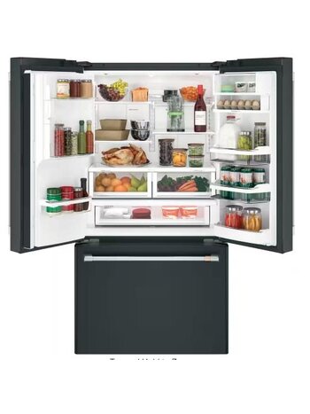 CAFE CYE22TP3MD1 * Cafe 22.2 cu. ft. Smart French Door Refrigerator with Hot Water Dispenser in Matte Black, Counter Depth and ENERGY STAR
