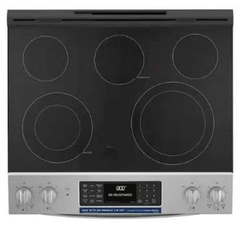 GE *JSS86SPSS   30 in. 5 Burner Element Slide-In Double Oven Electric Range in Stainless Steel with True Convection