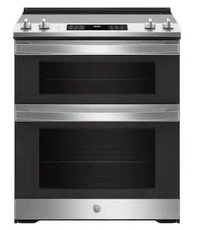 GE *JSS86SPSS   30 in. 5 Burner Element Slide-In Double Oven Electric Range in Stainless Steel with True Convection