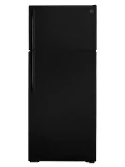 GE *GIE18DTNRBB   17.5 cu. ft. Top Freezer Refrigerator in Black, ENERGY STAR