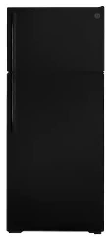 GE *GIE18DTNRBB   17.5 cu. ft. Top Freezer Refrigerator in Black, ENERGY STAR