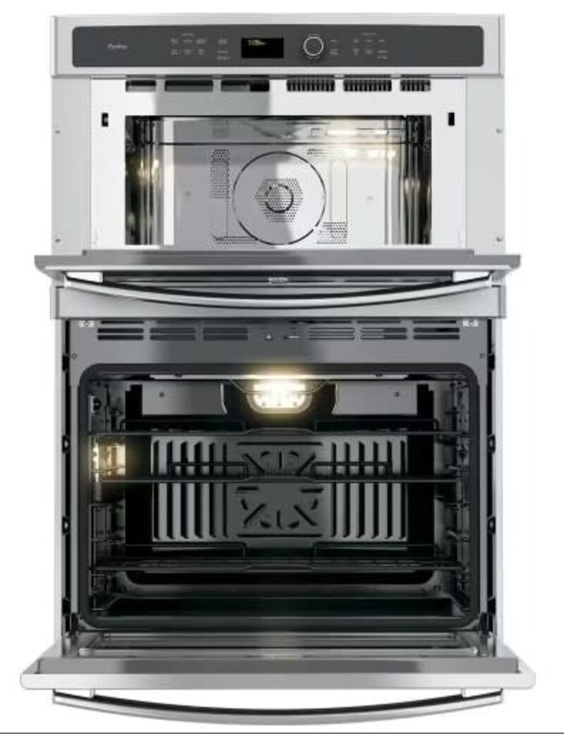 GE *PT7800SHSS  Profile 30 in. Double Electric Wall Oven with Convection Self-Cleaning and Built-In Microwave in Stainless Steel