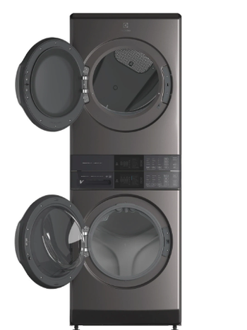 Electrolux *ELTE7600AT  4.5 cu. ft. Stacked Washer and 8.0 cu. ft. Electric Dryer Laundry Tower in Titanium, SmartBoost Premixing, Energy Star