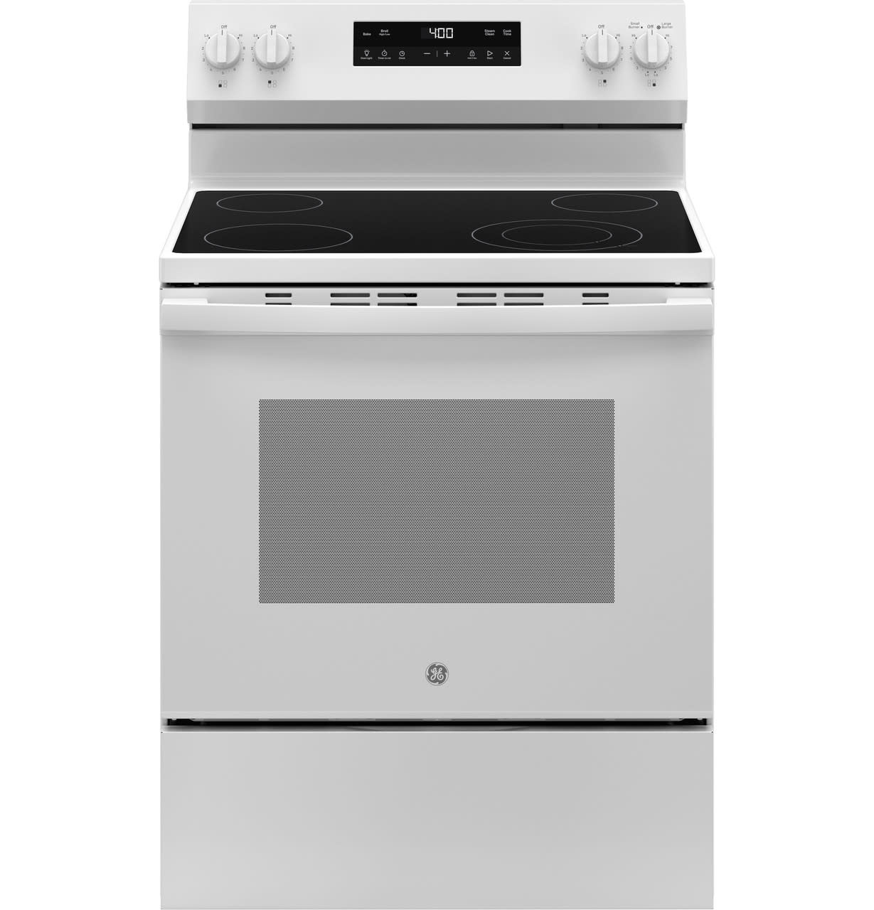 Edgestar *GRF400SVWW   30-in Glass Top 4 Burners 5.3-cu ft Steam Cleaning Freestanding Electric Range (White)
