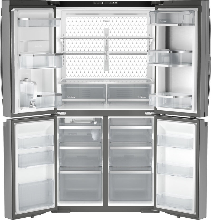 GE *PAD28BYTFS  28.4 Cu. Ft. Quad-Door Refrigerator with Dual-Dispense AutoFill Pitcher and Door in Door
