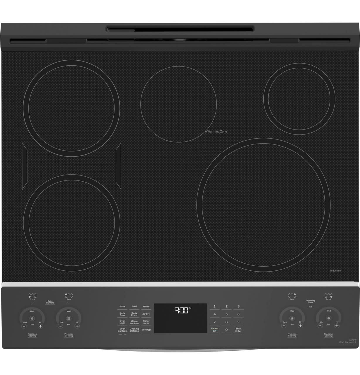 GE *PHS930YPFS  30" Smart Slide-In Fingerprint Resistant Front-Control Induction and Convection Range with No Preheat Air Fry