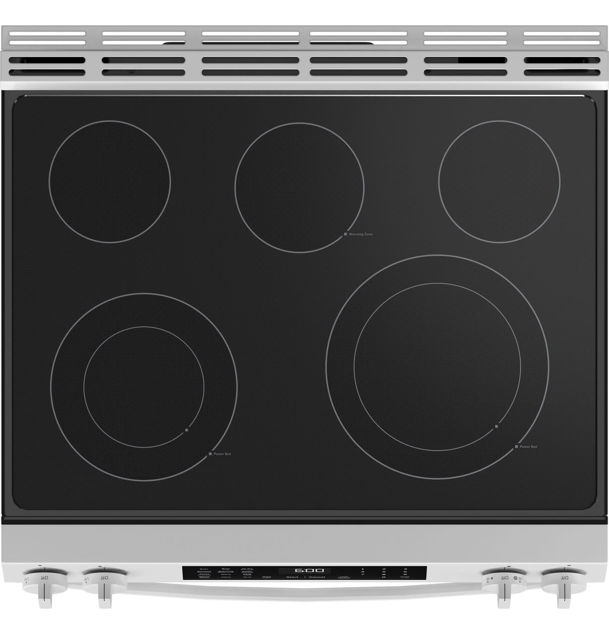 GE *GRS600AVWW  30" Slide-In Electric Convection Range with No Preheat Air Fry and EasyWash™ Oven Tray