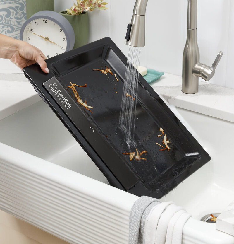 GE *GRS600AVWW  30" Slide-In Electric Convection Range with No Preheat Air Fry and EasyWash™ Oven Tray