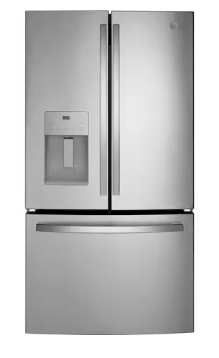 GE *GYE21JYMFS 20.6-cu ft Counter-depth Bottom-Freezer Refrigerator with Ice Maker (Fingerprint Resistant Stainless Steel) ENERGY STAR