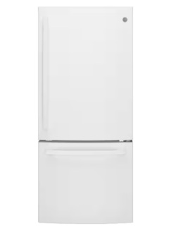 GE *GDE21EGKWW 21.0 cu. ft. Bottom Freezer Refrigerator in White, ENERGY STAR