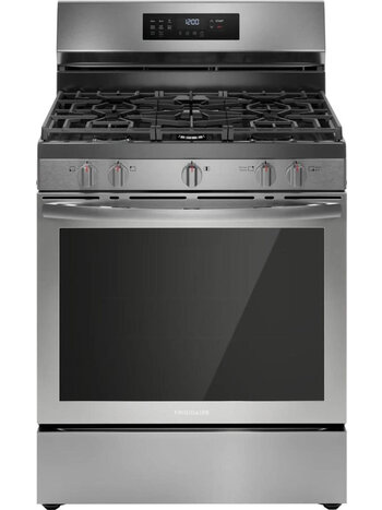 Frigidaire *FCRG3083AS  30 in. 5.1 cu. ft. 5 Burner Freestanding Self-Cleaning Gas Range in Stainless Steel with Air Fry