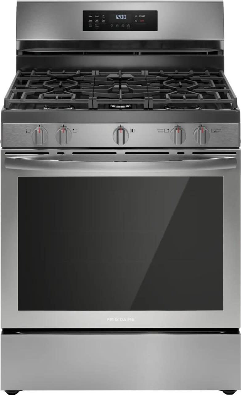 Frigidaire *FCRG3083AS  30 in. 5 Burners Slide-In Front Control Self-Cleaning Gas Range with Convection in Stainless Steel