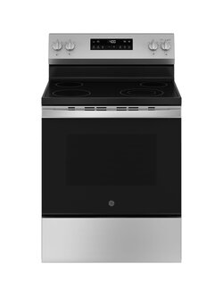GE *GRF40HSVSS 30 in. 4 Element Free-Standing Electric Range in Stainless Steel w/Stainless Knobs
