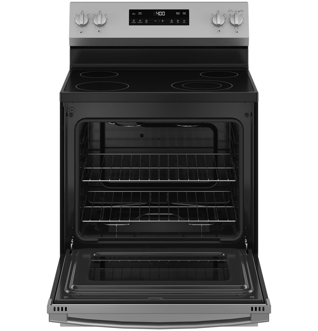 GE *GRF40HSVSS 30 in. 4 Element Free-Standing Electric Range in Stainless Steel w/Stainless Knobs