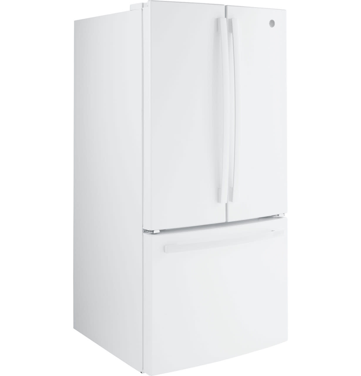 GE *GWE19JGLWW 18.6 cu. ft. Counter Depth French Door Refrigerator in White