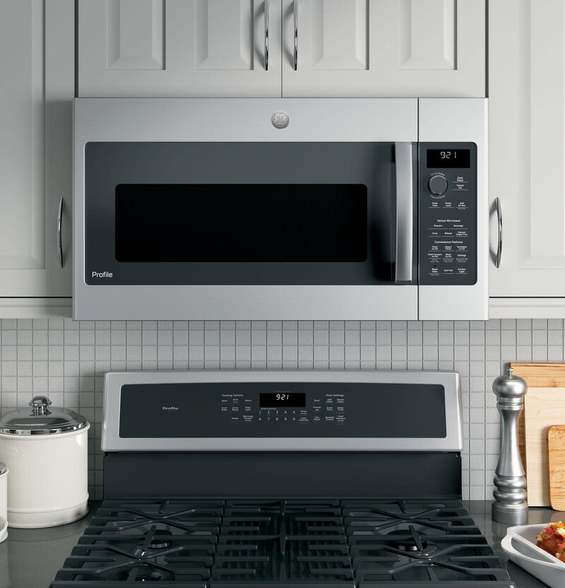 GE *PVM9215SKSS  Profile 2.1 cu. ft. Over the Range Microwave in Stainless Steel with Sensor Cooking