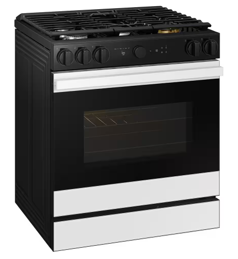 Samsung NSE6DG8300SR (NIB) 30 in. 6.3 cu. ft. 5 Element Smart Slide-In Electric Range with Air Fry & Safety Knobs in Stainless Steel