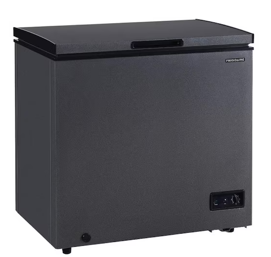 Frigidaire *EFRF7013  34.5 in. W 7 cu. ft. Manual Defrost Chest Freezer, Granite Design Deep Freezer with Adjustable Thermostat in Black