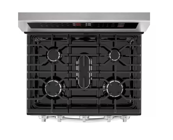 LG *LDGL6924S  30 in. 6.9 cu. ft. 5 Burners Smart Wi-Fi Freestanding Double Oven Gas Range in Stainless Steel with Probake Covection