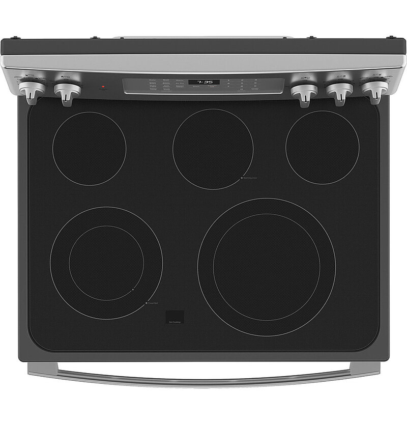 GE *JB735SPSS  5.3 Cu. Ft. Freestanding Electric Convection Range with Self-Steam Cleaning and No-Preheat Air Fry - Stainless Steel
