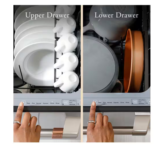 CAFE CDD420P2TS1 *24-in Top Control Double Drawer Dishwasher ( Stainless Steel with Brushed Stainless Handles ) 46-Decibel Very Quiet Sound Level