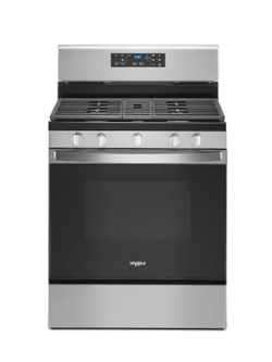 Whirlpool *WFG525S0JS  5.0 cu. ft. Gas Range with Self Cleaning and Center Oval Burner in Stainless Steel