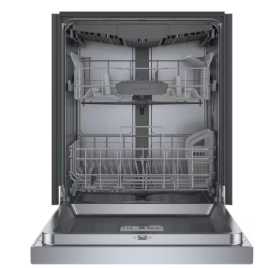 Bosch *SHE53C85N  300 Series 24 in. Stainless Steel Front Control Tall Tub Dishwasher with Stainless Steel Tub and 3rd Rack, 46 dBA