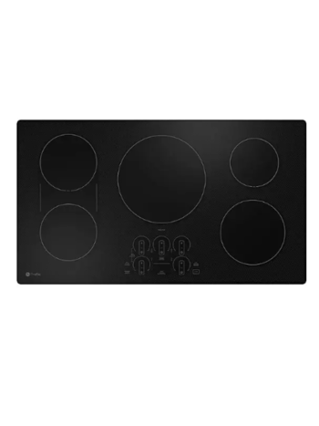 GE *PHP9036DTBB  Profile 36 inch 5 burners Black Smart Compatible Induction Cooktop with Bridge Element