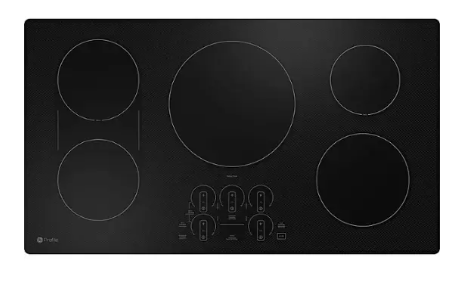 GE *PHP9036DTBB  Profile 36 inch 5 burners Black Smart Compatible Induction Cooktop with Bridge Element
