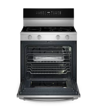 Whirlpool *WSES7530RZ   30-in Glass Top 5 Burners 5.3-cu ft Self-Cleaning Air Fry Convection Oven Freestanding Smart Electric Range with WipeClean Coating