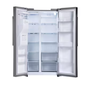 LG *LS27T3230S  26.6-cu ft Side-by-Side Refrigerator Smart with Ice Maker, Water and Ice Dispenser (Printproof Stainless Steel) ENERGY STAR