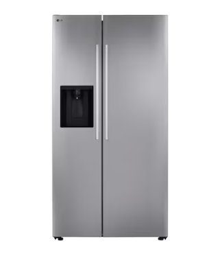 LG *LS27T3230S  26.6-cu ft Side-by-Side Refrigerator Smart with Ice Maker, Water and Ice Dispenser (Printproof Stainless Steel) ENERGY STAR
