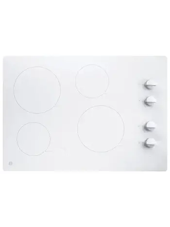 *JP3030TWWW  GE 30" Built-In Electric Cooktop - White
