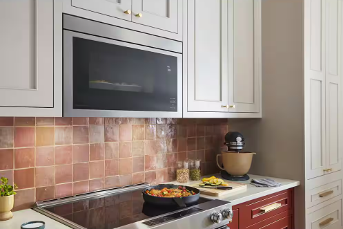 Kitchenaid *KMMF330PPS 30 in. W 1.1 cu. ft. PrintShield Stainless Steel Flush Built-In 1000-Watt Over-the-Range Microwave