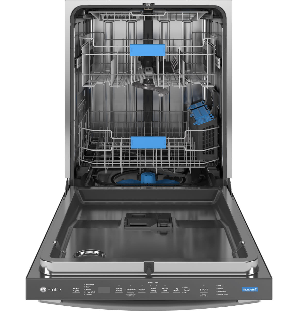 GE *PDT705SYWFS  Profile™ ENERGY STAR® Fingerprint Resistant Top Control Stainless Interior Dishwasher with Microban™ Antimicrobial Technology with Sanitize Cycle