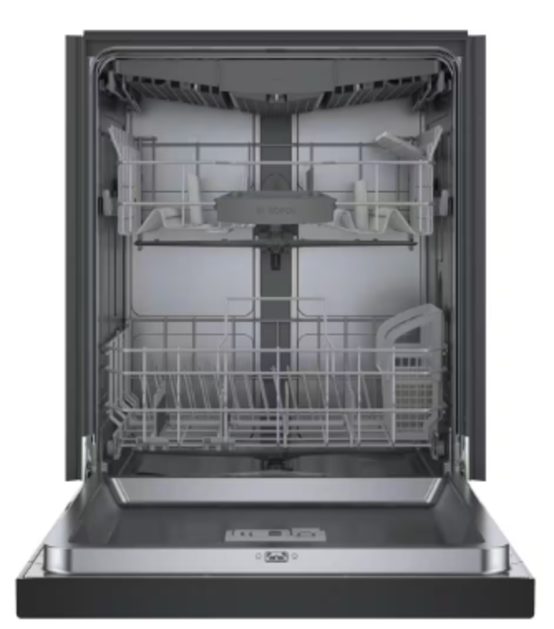 Bosch *SHE53C86N  300 Series 24 in. Black Front Control Tall Tub Dishwasher with Stainless Steel Tub and 3rd Rack, 46 dBA