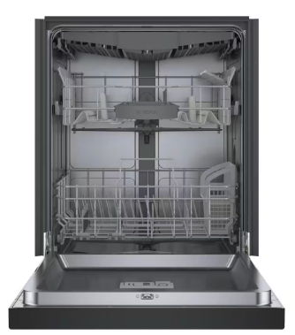 Bosch *SHE53C86N  300 Series 24 in. Black Front Control Tall Tub Dishwasher with Stainless Steel Tub and 3rd Rack, 46 dBA