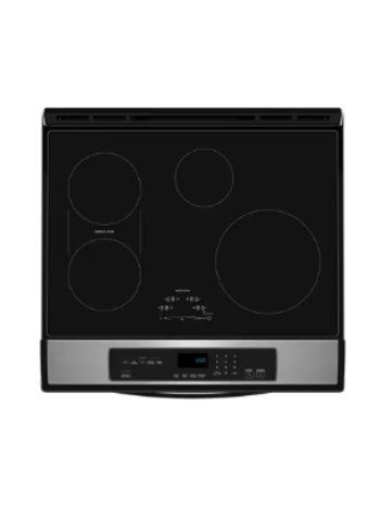 Whirlpool *WSIS5030RZ   30-in 4 Burners 6.4-cu ft Self-cleaning Air Fry Convection Oven Freestanding Single Induction Range (Fingerprint Resistant Stainless Steel)