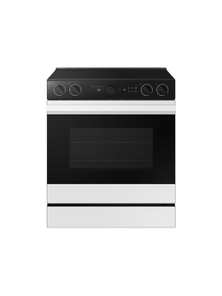 Samsung NSE6DB870012AA (NIB)  Bespoke 6.3 cu. ft. Smart Slide-In Electric Range with Smart Oven Camera & Illuminated Precision Knobs in White Glass