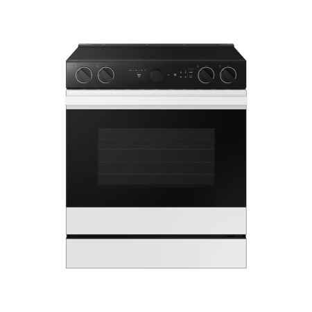 Samsung NSE6DB870012AA (NIB) Bespoke 6.3 cu. ft. Smart Slide-In Electric Range with Smart Oven Camera & Illuminated Precision Knobs in White Glass